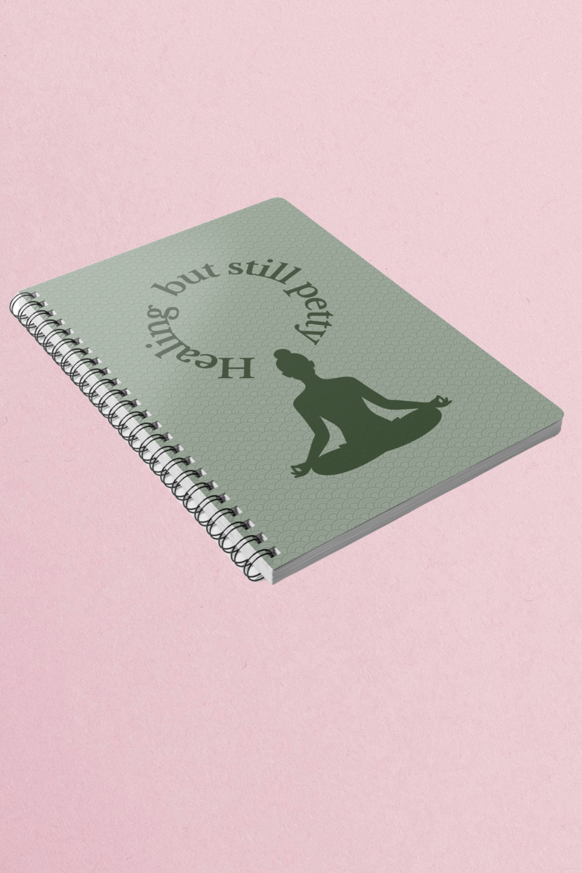 Healing But Still Petty A5 Wirobound Softcover Notebook