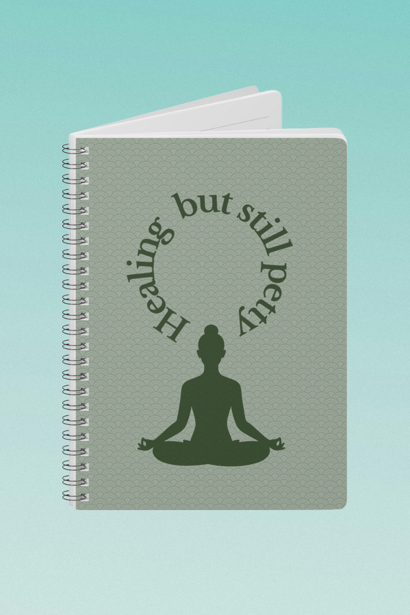 Healing But Still Petty A5 Wirobound Softcover Notebook