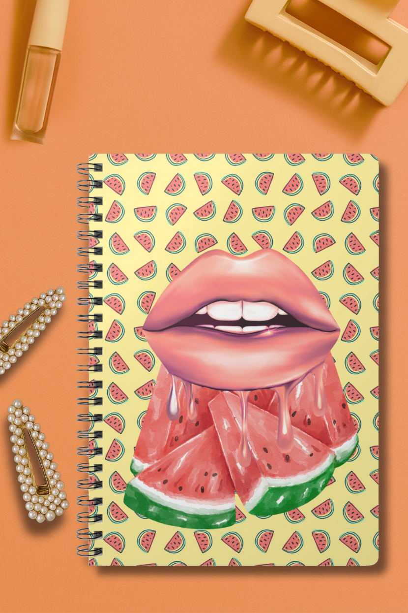 Watermelon lips A5 notebook