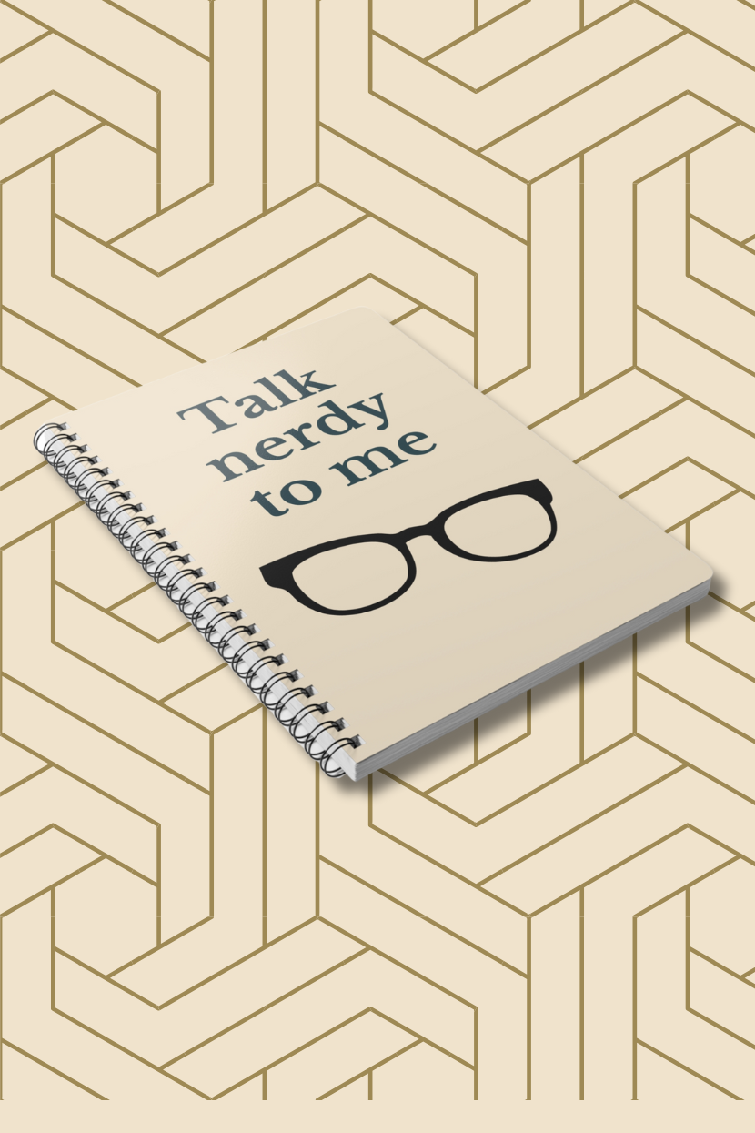 Nerdy Quote Wirobound Notebook - A5 Spiral Journal for Students and Creatives